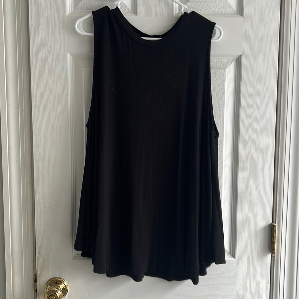 Lame Bryant basic black knit Halter top 18-20
